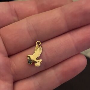 Vintage Solid 10k Bird Charm